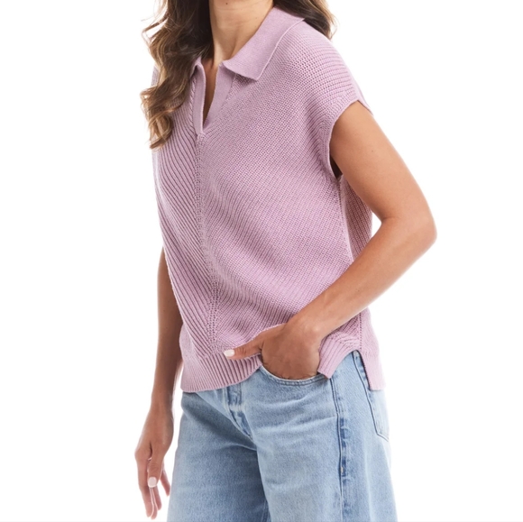 Weatherproof Vintage Women's Cotton Cap Sleeve Sweater Top - New - Picture 2 of 5